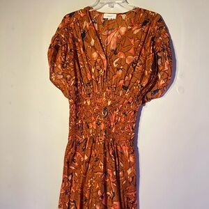 A.L.C. ALC Lucia Dress Maxi Style Light Brown Orange Size 8